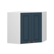 Armário Aéreo Projetado Canto Diagonal 2 Portas Cristal Luciane - Branco Pet Armário Aéreo Projetado Canto Diagonal 2 Portas Cristal Luciane - Branco Pet