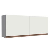 Armário Aéreo Reims 120 X 50 Cm 2 Portas - Branco Branco Armário Aéreo Reims 120 X 50 Cm 2 Portas - Branco Branco