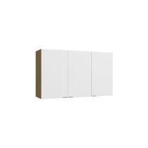 Armário Aéreo Suprema 3 Portas Freijó/Branco 1,20m x 34cm