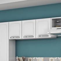 Armário Aéreo Suspenso 3 Portas 1 Prateleira Cozinha Modulada 105 cm Organizador Itatiaia Branco