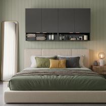 Armário Aéreo Suspenso 4 Portas com Nicho Amplo Ideal para Todos os Ambientes Armário Aéreo Suspenso 4 Portas com Nicho Amplo Ideal para Todos os Ambientes
