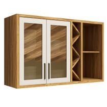 Armário Aéreo Tempranillo 2 Portas com Vidro Reflecta 120cm Ronipa