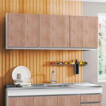 Armário Aéreo Theo L06 150CM 3 Portas MDF Giratória Branco e Castanho D'Rossi Armário Aéreo Theo L06 150CM 3 Portas MDF Giratória Branco e Castanho D'Rossi