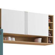 Armário Aéreo Vanessa 2 Portas 105 cm Amendoa Branco AJL Armário Aéreo Vanessa 2 Portas 105 cm Amendoa Branco AJL