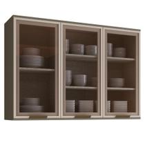 Armario Aereo Vidro MDF 120cm Connect C80 Duna Cristal Henn