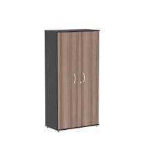 Armario Alto 02 Portas Maxxi Pandin 1,60 M Walnut e Preto Armario Alto 02 Portas Maxxi Pandin 1,60 M Walnut e Preto