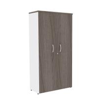 Armario Alto 02 Portas P25 Pandin 1,60 M Walnut e Branco Armario Alto 02 Portas P25 Pandin 1,60 M Walnut e Branco