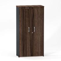 Armario Alto 02 Portas P25 Pandin 1,60 M Walnut e Grafito