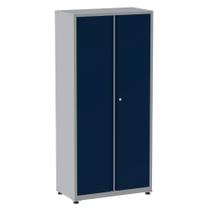 Armário Alto 2 portas Pandin 80 cm (Largura) Inmetro Estrutura Aço Cinza e Portas Azul c/ Chave Armário Alto 2 portas Pandin 80 cm (Largura) Inmetro Estrutura Aço Cinza e Portas Azul c/ Chave