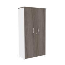 Armário alto 2 portas pandin p25 - walnut/branco