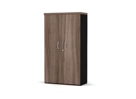 Armario Alto 2 Portas Pe 40 Pandin Walnut e Preto 1.60 M