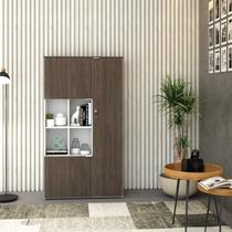 Armário Alto com Nicho e 3 Portas 161,5cm x 90cm x 42cm Branco/Terracota Armário Alto com Nicho e 3 Portas 161,5cm x 90cm x 42cm Branco/Terracota