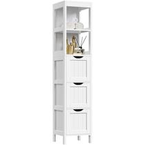 Armário alto de banheiro Yaheetech Slim Storage 30x30x142 cm