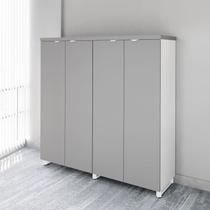Armário Alto Duplo 1,58m para Escritório com 4 Portas de Abrir e Puxadores Metálicos F5 Office Armário Alto Duplo 1,58m para Escritório com 4 Portas de Abrir e Puxadores Metálicos F5 Office