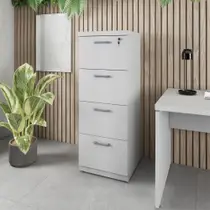 Armário Alto Escritório c/ 4 Gavetas Suporte para Pastas F5