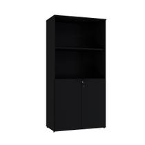 Armário Alto Estante Com 02 Portas 161,5x80x42cm Wlae80 Preto Tx
