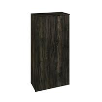 Armário Alto Fechado Com 02 Portas 161,5x80x42cm Wlaf80 Carvalho Dark - Preto