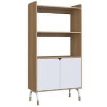 Armário Alto Flexus 80cm - Hanover E Branco Armário Alto Flexus 80cm - Hanover E Branco