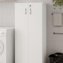 Armário Alto Multiuso 2 Portas Fechado 160,5x80,5cm Branco Armário Alto Multiuso 2 Portas Fechado 160,5x80,5cm Branco