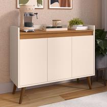 armario Aparador Armario Buffet Pés Palito Vilage 3 Portas Prateleira Cores