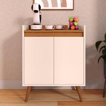 Armário Aparador Buffet Cantinho Do Café 2 Portas Com Prateleira Off White