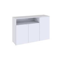Armário Aparador Com 03 Portas E Nicho 89,5x135x42cm Wlap135 Branco Chess