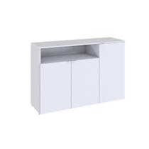 Armário Aparador Com 03 Portas E Nicho 89,5x135x42cm Wlap135 Branco Tx Armário Aparador Com 03 Portas E Nicho 89,5x135x42cm Wlap135 Branco Tx
