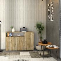 Armário Aparador com 3 Portas e Nicho 89,5x135x42cm Armário Aparador com 3 Portas e Nicho 89,5x135x42cm