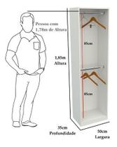 Armário Arara Dupla M19 100% Mdf (closet Lojas Organizador)