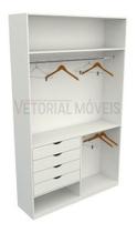 Armário Arara Gaveta Milena M2 Closet Lojas Sapato Mdp