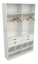 Armário Arara Gaveta Sabrina M5 100% Mdf Closet Lojas Gavet)