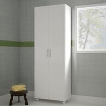 Armário Área De Serviço Lavanderia 2 Portas Branco Limpeza