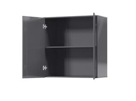 Armario Armarinho Multiuso Suspenso Parede Servico Cozinha Lavanderia 2 Portas Cinza - EJ