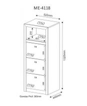 Armário Arquivo para Pasta Suspensa ME4118 Branco - Tecno Mobili