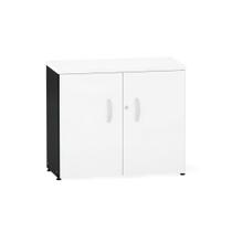 Armario Baixo 02 Portas P25 Pandin 70 CM Branco e Preto