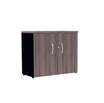 Armario Baixo 02 Portas P25 Pandin 70 CM Walnut e Preto