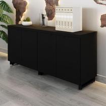 Armário Baixo 1,58m Duplo 4 Portas Puxadores Metálicos F5