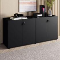 Armário Baixo 1,58m Duplo 4 Portas Tampo Embutido F5 Office