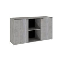 Armário Baixo Com 02 Portas E Nicho 75x135x42cm Wlab135 Preto Snow Armário Baixo Com 02 Portas E Nicho 75x135x42cm Wlab135 Preto Snow