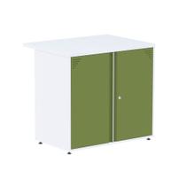 Armário Baixo Com Tampo Extensor Aretto Pandin 79 x 60 Cm Branco e Verde