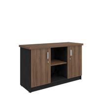 Armário Baixo Credenza cor Nature/Preto 0,741,20X0,45 Incoflex