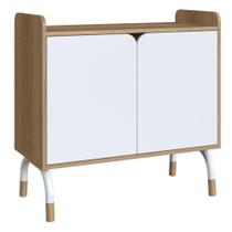 Armário Baixo Flexus 80cm - Hanover E Branco Armário Baixo Flexus 80cm - Hanover E Branco