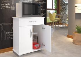 Armário Balcão Cozinha 2 Portas Microondas Bebedouro Chão Multiuso