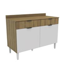 Armário Balcão de Cozinha 2 Portas e 2 Gavetas com Tampo 120cm Valencia Yescasa
