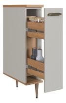 Armário Balcão de Cozinha Isabelle Delmarco 20cm Porta Condimentos Freijó e Arenas Armário Balcão de Cozinha Isabelle Delmarco 20cm Porta Condimentos Freijó e Arenas