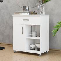 Armário Balcão de Cozinha Tampo para Microondas e Gaveta Multiuso Lançamento Móveis Bonatto