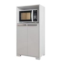 Armário Balcão Microondas 2 Portas Myanmar Branco Casa Mobilia