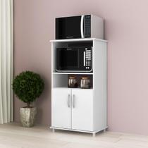 Armário Balcão Multiuso com 2 Portas para Forno e Micro Branco Armário Balcão Multiuso com 2 Portas para Forno e Micro Branco
