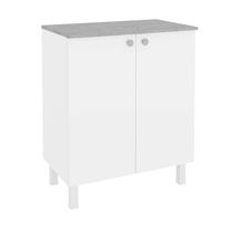 Armário Balcão Multiuso p/ Lavanderia Telasul Duo 2 Portas Branco