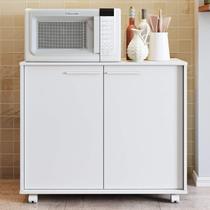 Armário Balcão Multiuso para Cozinha 2 Portas com Rodizíos BRV Móveis